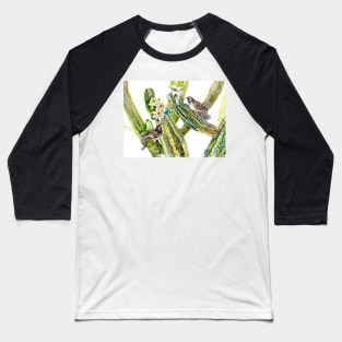 Saguaro Cactus and Wren Baseball T-Shirt